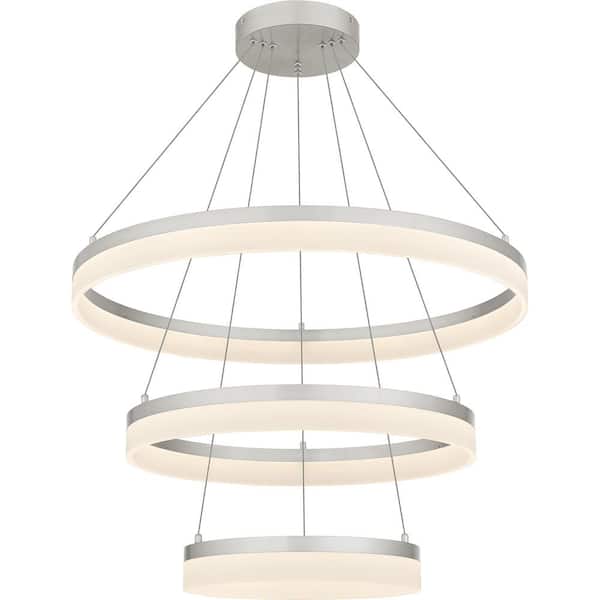 Quoizel Cohen 71-Watt Brushed Nickel Integrated LED Pendant Light