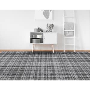 Laurel Kate Black/Gray 7 ft. 6 in. x 5 ft. Transitional Plaid Area Rug