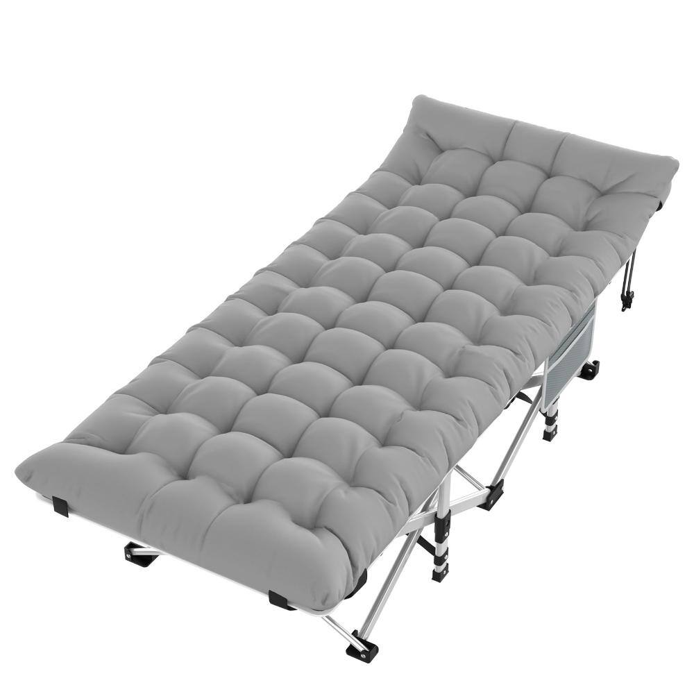 Folding Camping Cot for Adults-Heavy Duty 1200D Oxford Fabric 28" Extra Wide Bed with Mattress & Carry Bag for Adults