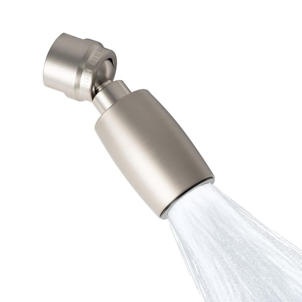 High Sierra Showerheads 1-Spray 1 in. Single Wall Mount Waterfall Fixed Rain Shower Head in Brushed Nickel