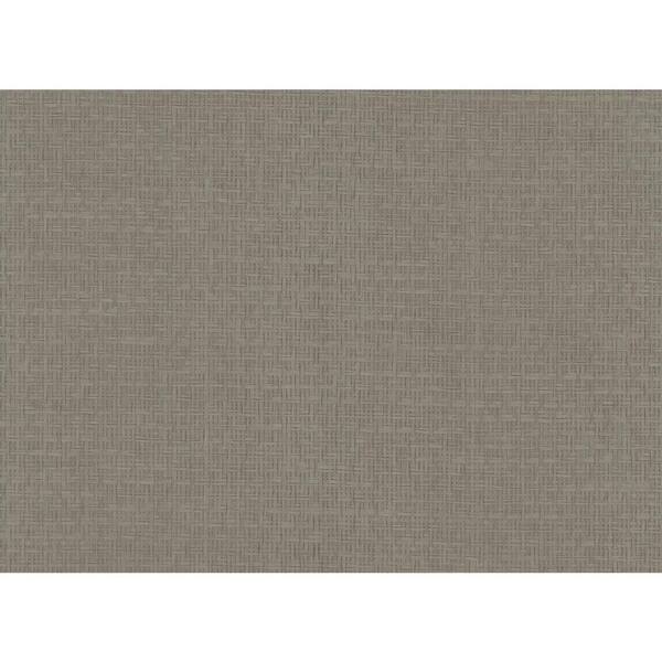 York Wallcoverings Dark Grey Tatami Weave Paper Unpasted Matte Wallpaper (36 in. x 24 ft.)