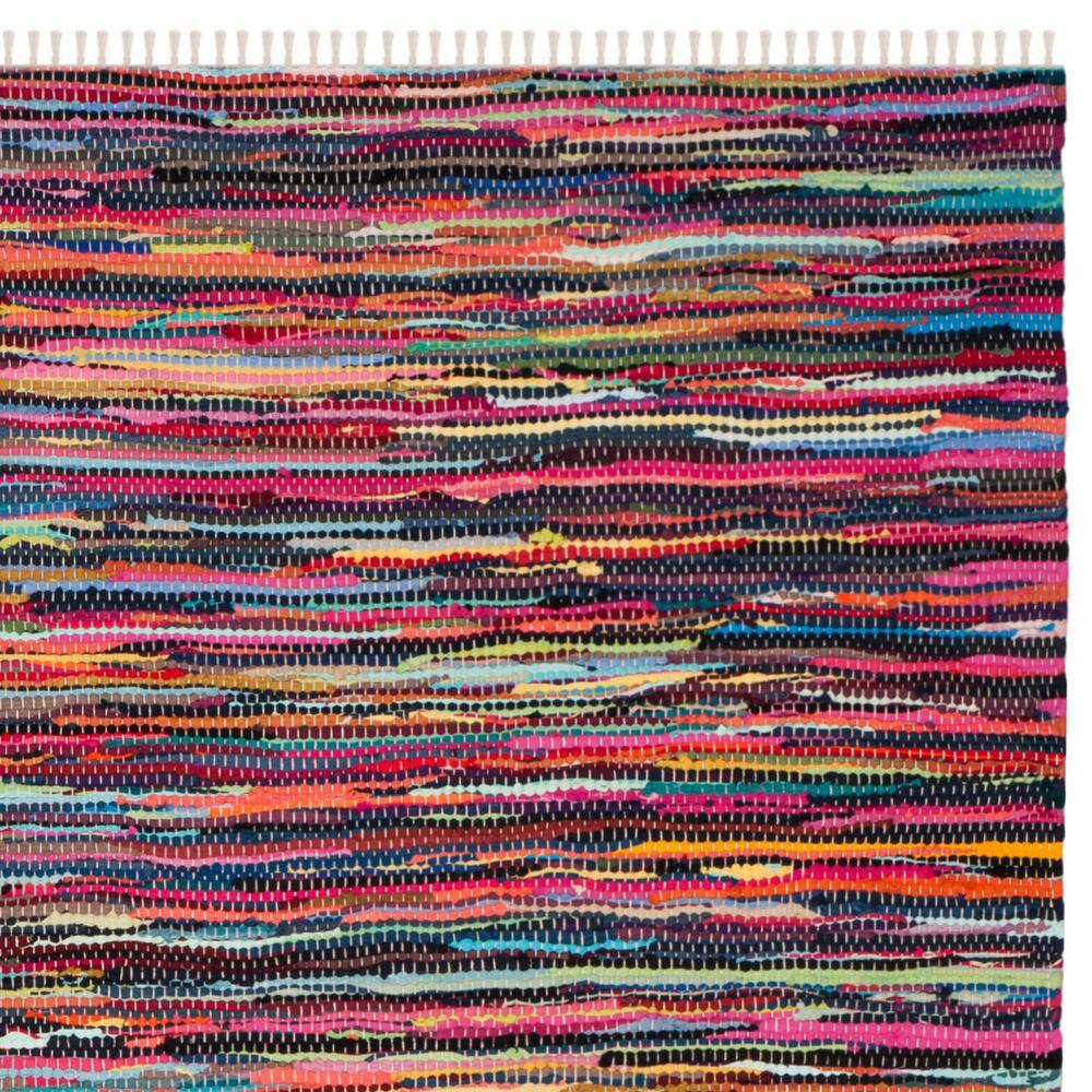Handmade Boho Stripe Cotton Area Rug, 8' x 10', Multicolor