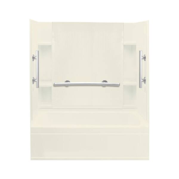 STERLING Accord 36 in. x 60 in. x 76.25 in. Bath and Shower Kit with Right-Hand Drain in Biscuit