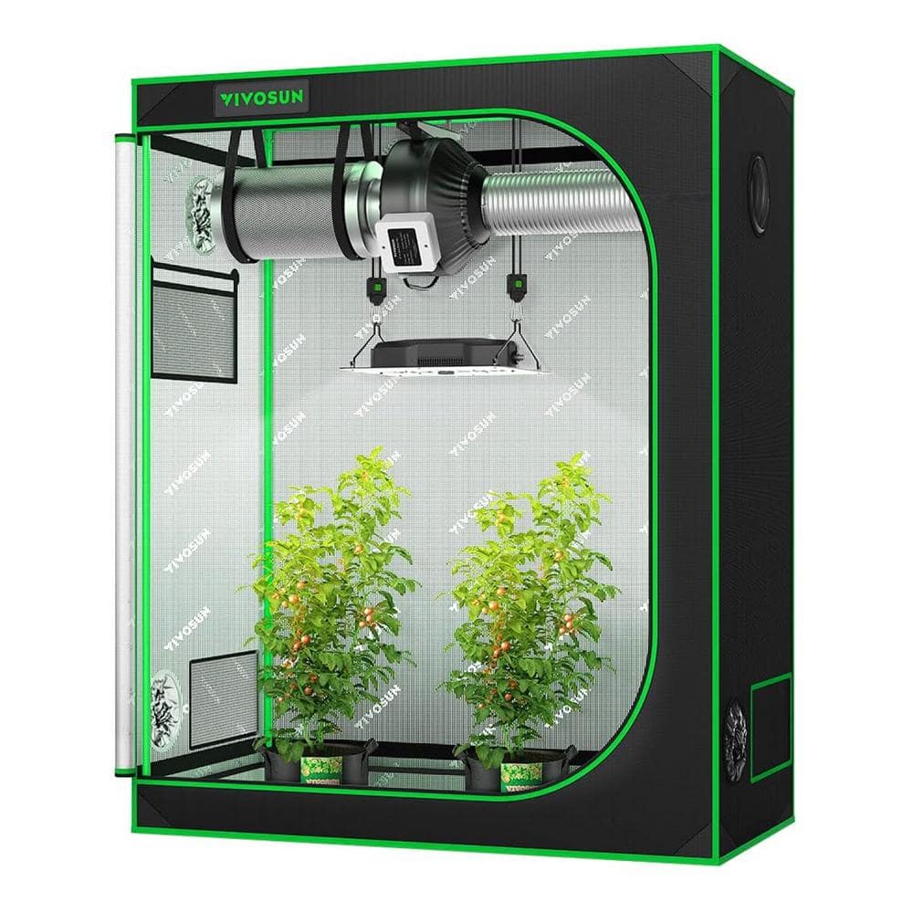 Vivosun Ft X Ft Mylar Hydroponic Grow Tent Complete System With Vs Led Grow Light