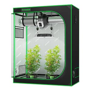 4 ft. x 2 ft. Mylar Hydroponic Grow Tent Complete System with VS1000 Led Grow Light, 4 in. Ventilation System Combo