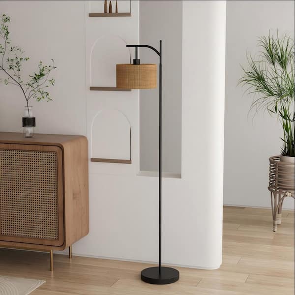 Maxax 61 in. Wooden Traditional 1-Light Standard Living Room Bedroom Reading Standing up Floor Lamp Corner Tall Lights