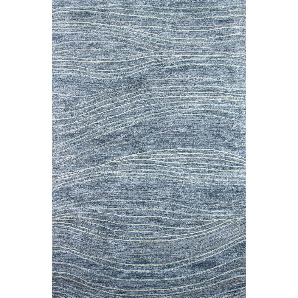 Greenwich Azure 8 ft. x 10 ft. (79 x 99) Abstract Contemporary Area 