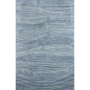 Greenwich Azure 8 ft. x 10 ft. (7'9" x 9'9") Abstract Contemporary Area Rug