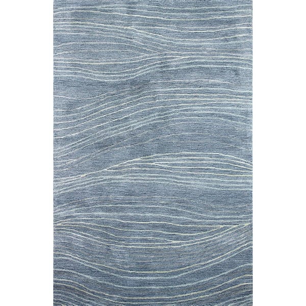 BASHIAN Greenwich Azure 8 ft. x 10 ft. (7'9" x 9'9") Abstract Contemporary Area Rug