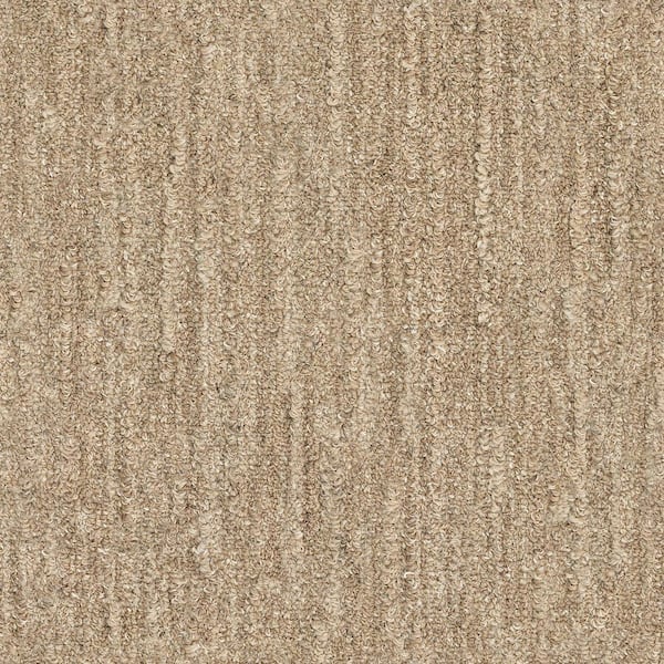 Lifeproof Port Isabel - Ashlar - Brown 15 ft. 46.8 oz. SD Nylon Pattern Installed Carpet