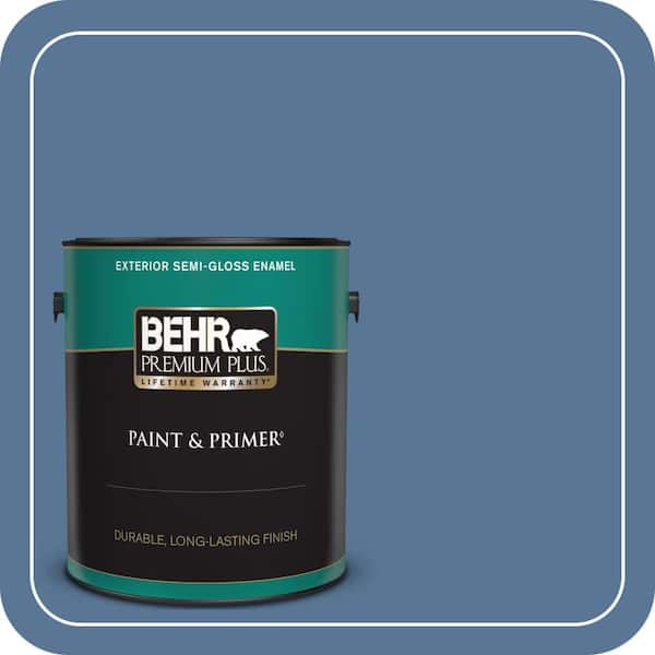 BEHR PREMIUM PLUS 1 gal. #MQ5-53 Privileged Elite Semi-Gloss Enamel Exterior Paint & Primer