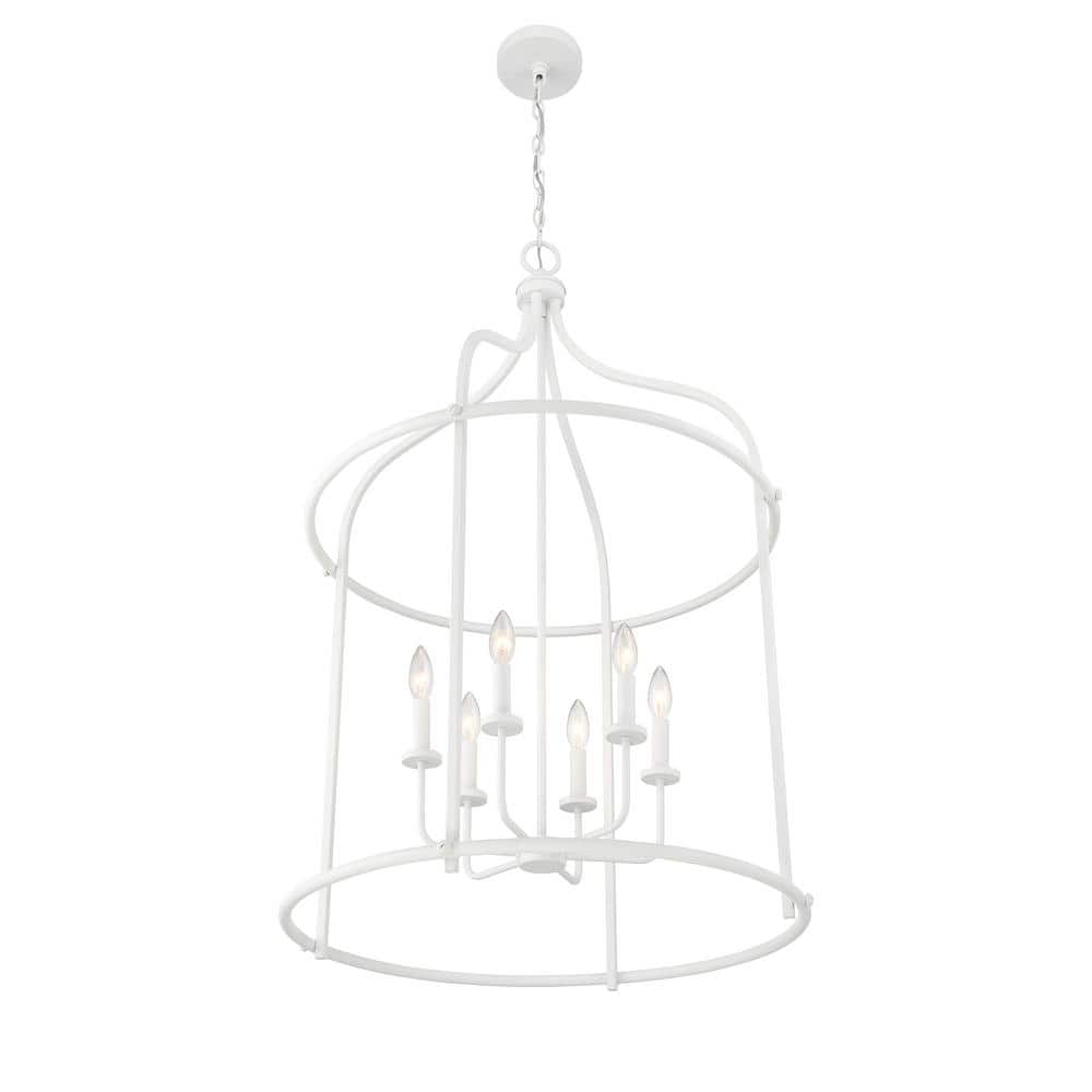 Brookstone Bisque White 6-Light Metal Pendant