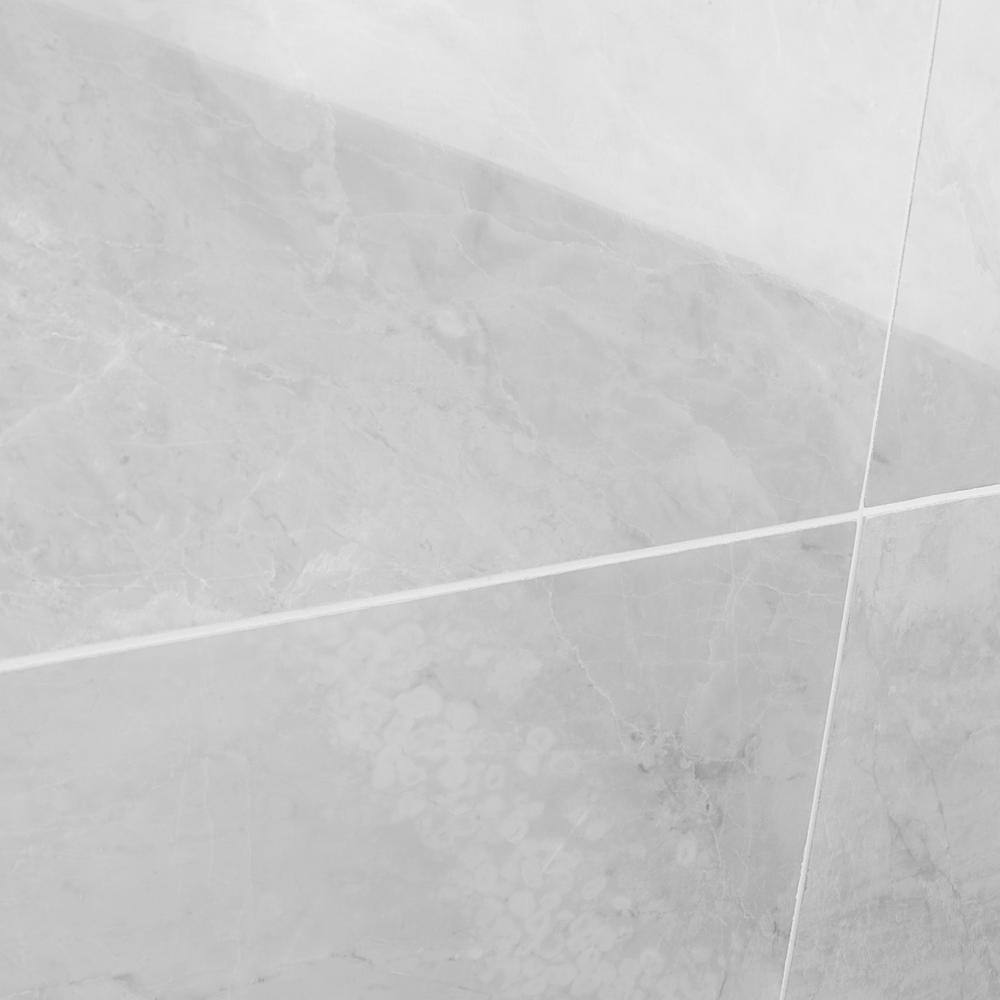 Frost Gray 12" x 24" Polished Marble Look Tile