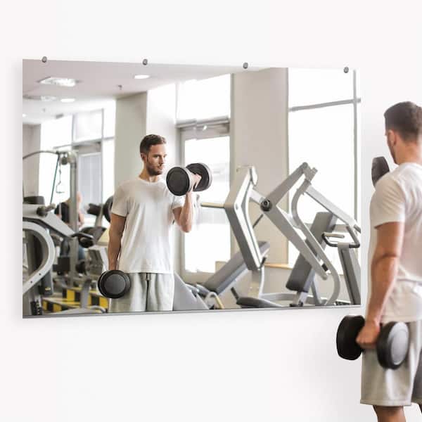 Fab Glass and Mirror Annealed Wall Mirror Kit For Gym And Dance Studio 48 x 72 Inches With Safety Backing