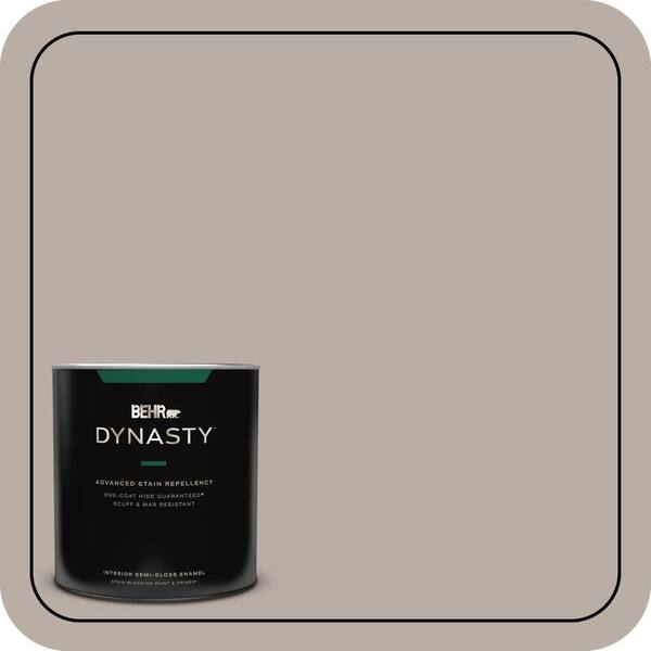 BEHR DYNASTY 1 qt. #N200-3 Nightingale Gray Semi-Gloss Enamel Interior Stain-Blocking Paint and Primer