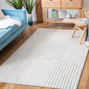 Metro Blue/Ivory 3 ft. x 5 ft. Striped Area Rug
