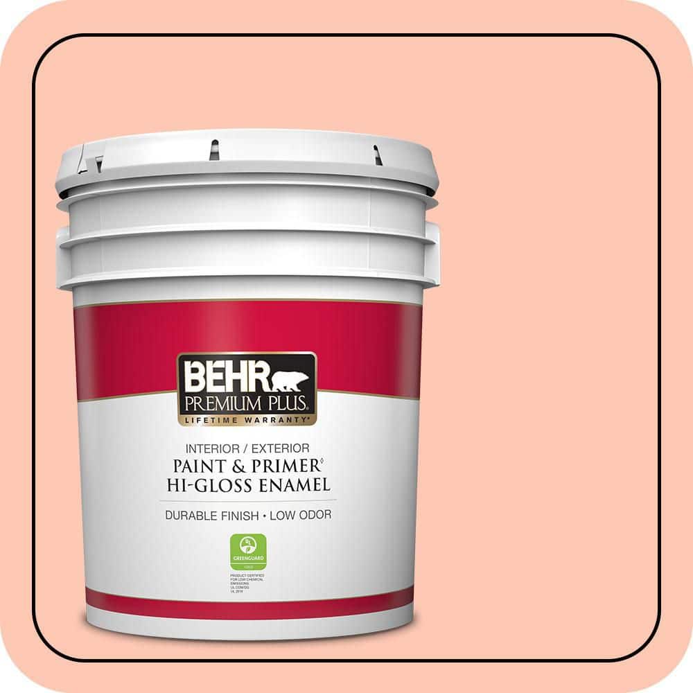 5 gal. #210A-3 Malibu Peach Hi-Gloss Enamel Interior/Exterior Paint & Primer price history on PriceWatchPro