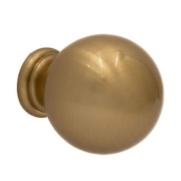 The Perfect Ball Knob 1-1/4 in. (32 mm) Classic Satin Brass Round Cabinet Knob
