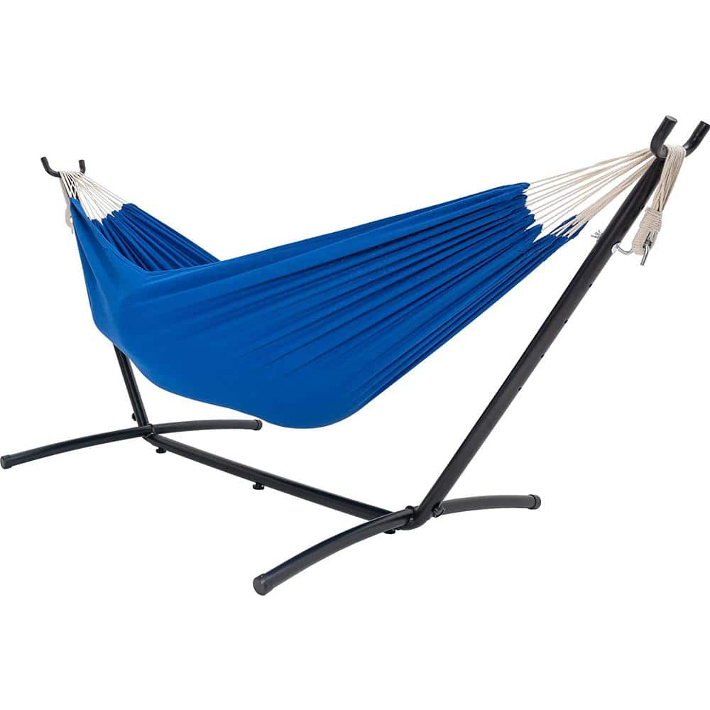 9 ft. 2-Person Hammock with Steel Stand Includes Portable Carrying Case, 45