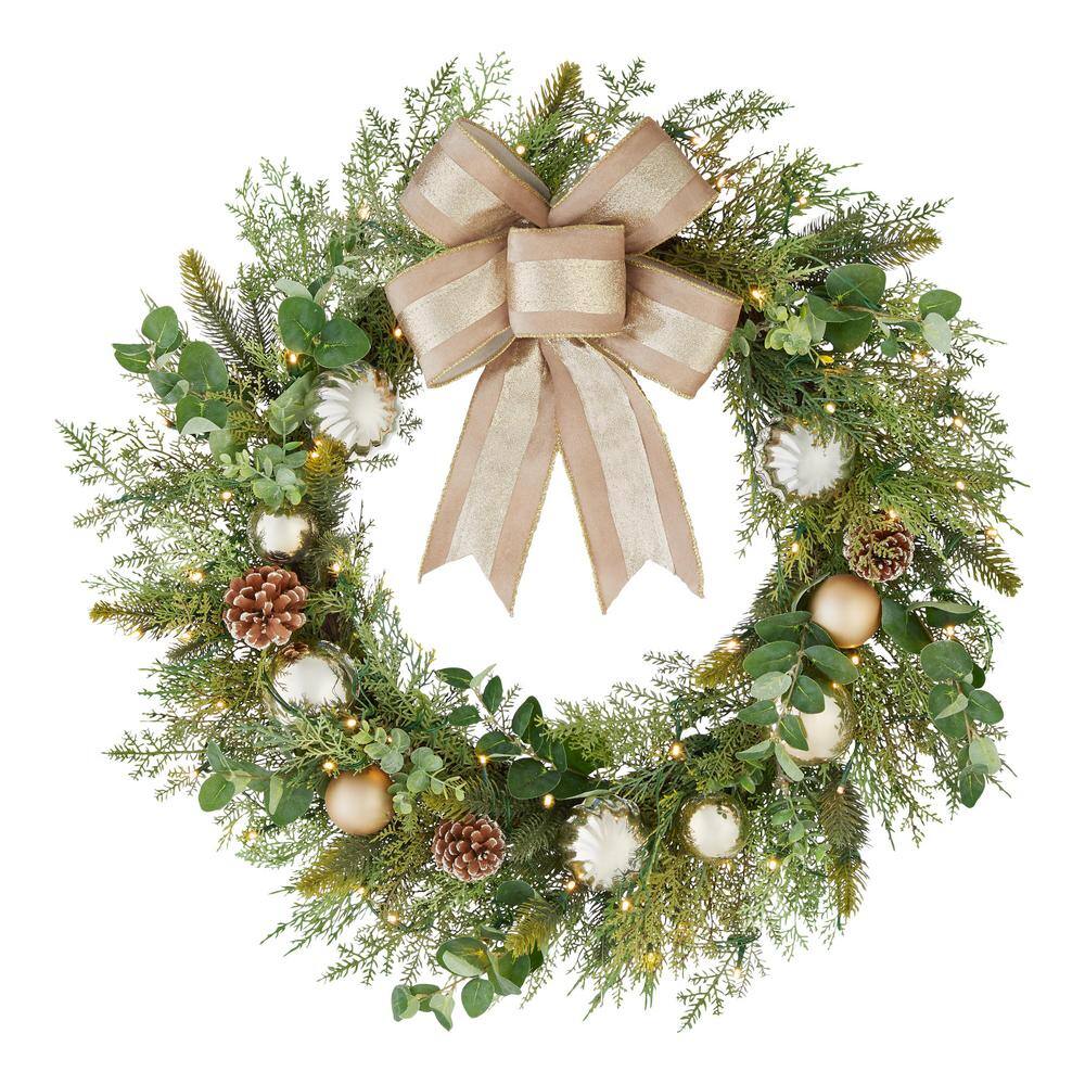 light up wreath home depot