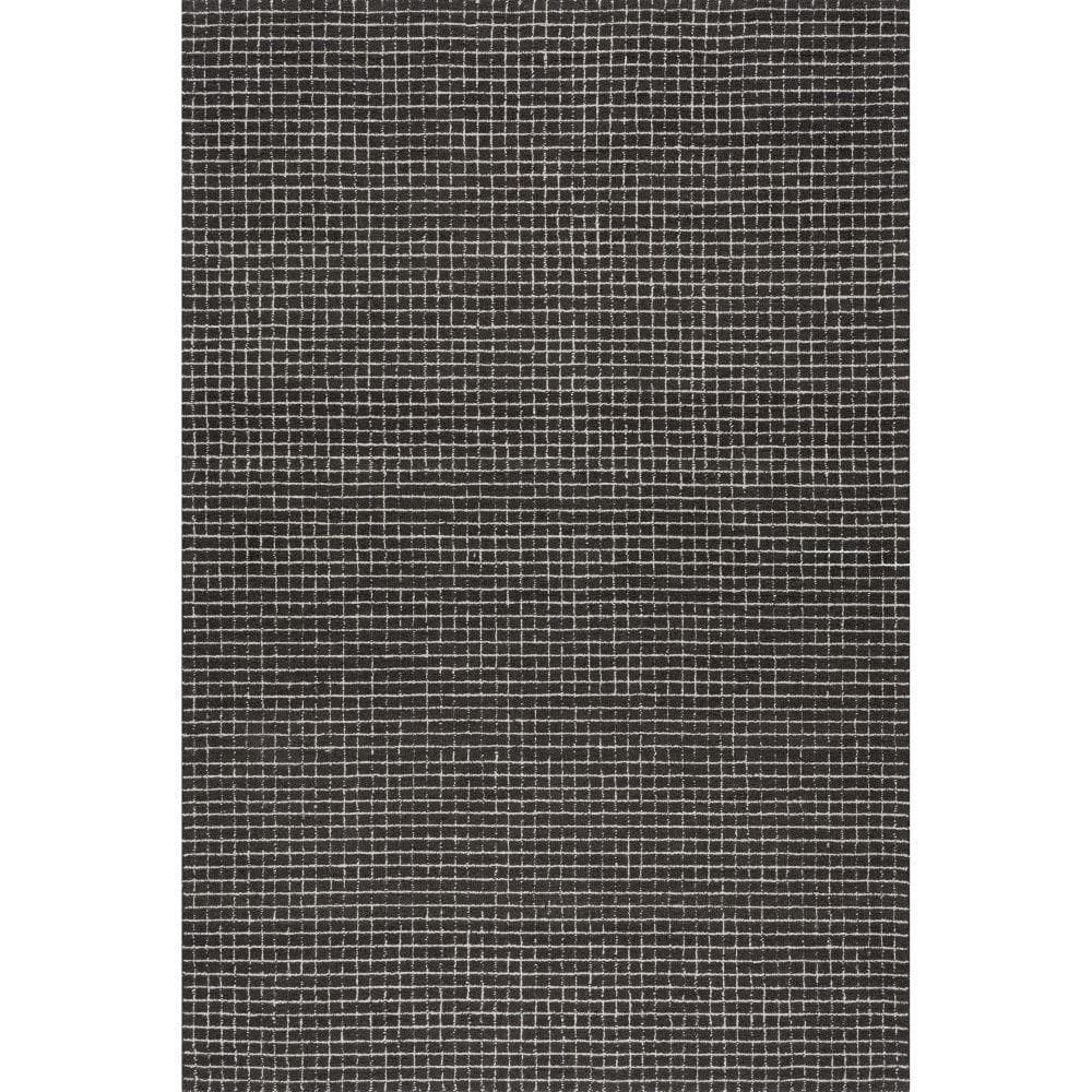 Hand-Tufted Charcoal Wool Rectangular Area Rug, 6' x 9'