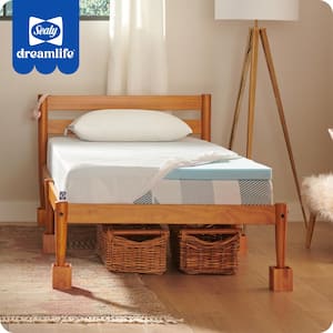 Dreamlife 2 in. California King Gel Memory Foam Cooling Cover Mattress Topper