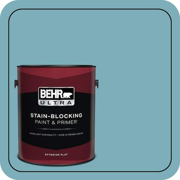 BEHR ULTRA 1 gal. #520F-4 November Skies Flat Exterior Paint & Primer