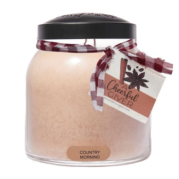 A CHEERFUL GIVER Beige Country Morning Two-Wick Candle