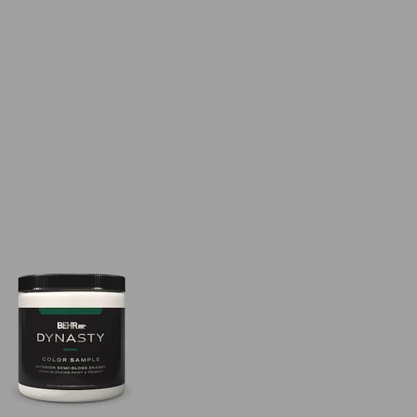 BEHR DYNASTY 8 oz. #PPU26-06 Elemental Gray Semi-Gloss Enamel Stain-Blocking Interior/Exterior Paint & Primer Sample