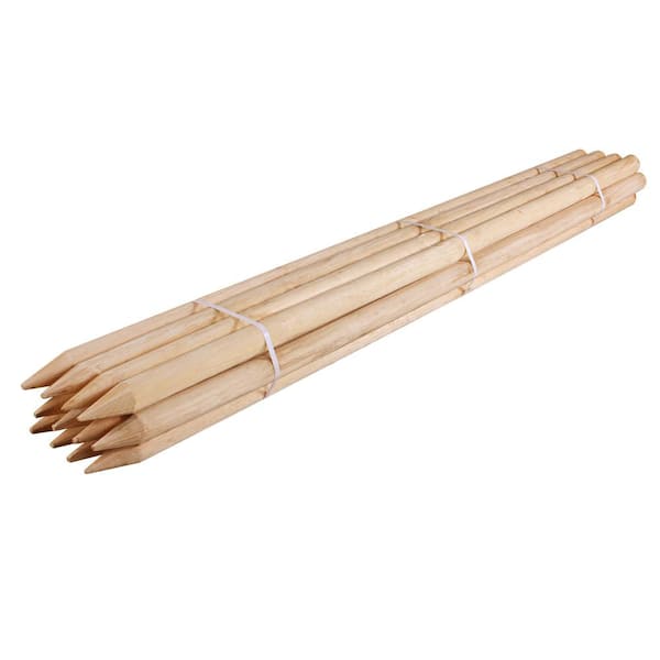 Greenes Fence - 6 ft. Round Tree Stake Lodge-Pole (12-Pack)