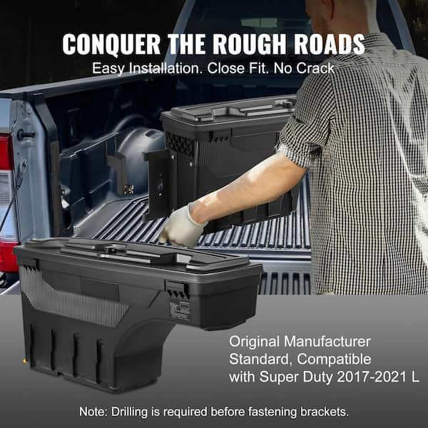 SKYSHALO Truck Bed Storage Box, Lockable Swing Case with