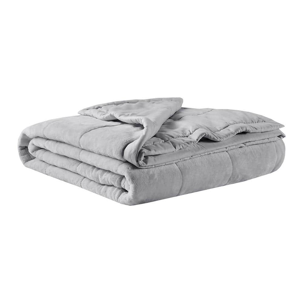 High-Quality Reversible HeiQ Smart Temperature Grey Microfiber Twin/Twin XL