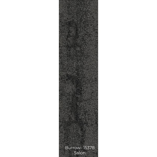 TrafficMaster Burrow Gray Residential/Commercial 9.84 in. x 39.37 Peel and Stick Carpet Tile (8 Tiles/Case)21.53 sq. ft.