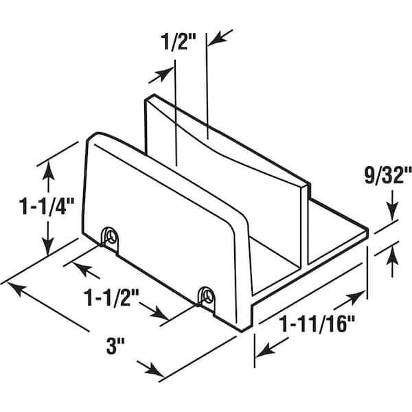 Prime-Line Products Shower Door Bottom Guide Assembly NEW 