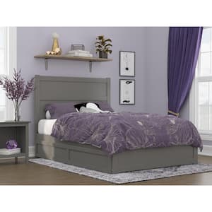 NoHo Grey Full Bed with Footboard and Twin Trundle