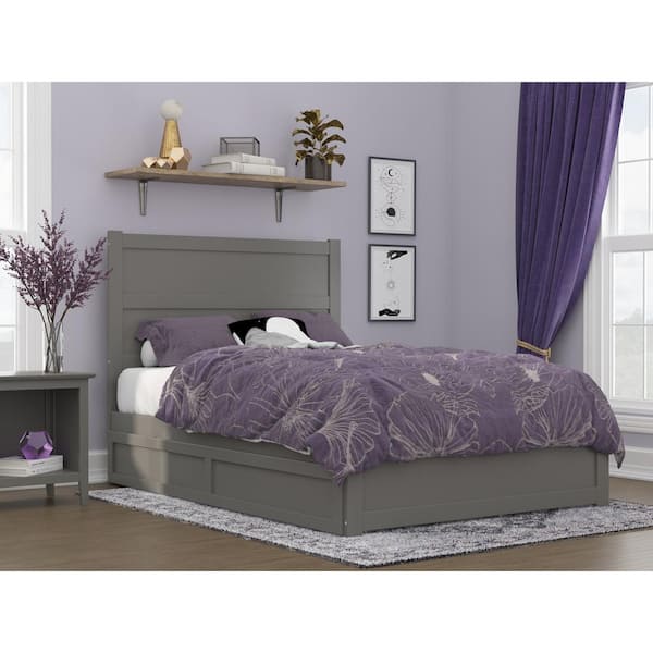 AFI NoHo Grey Full Bed with Footboard and Twin Trundle