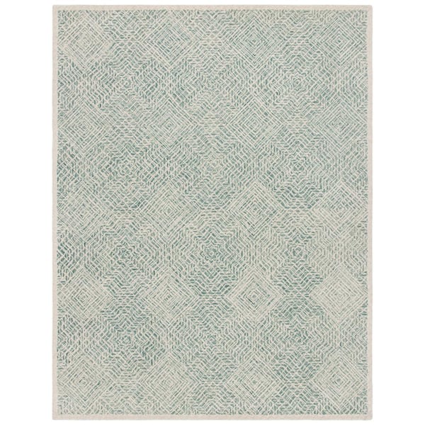 SAFAVIEH Capri Blue/Ivory 8 ft. x 10 ft. Diamond Geometric Area Rug
