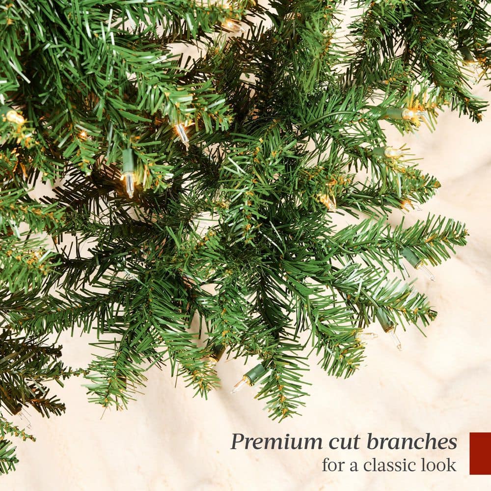 6ft Pre-Lit Douglas Fir Artificial Christmas Tree with Warm White Lights