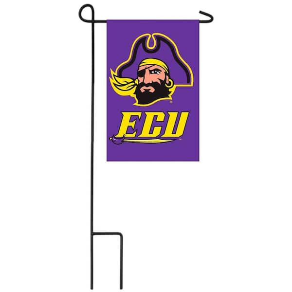 1 ft. x 1-1/2 ft. East Carolina University 2-Sided Garden Flag with 3-2/3 ft. Metal Flagpole