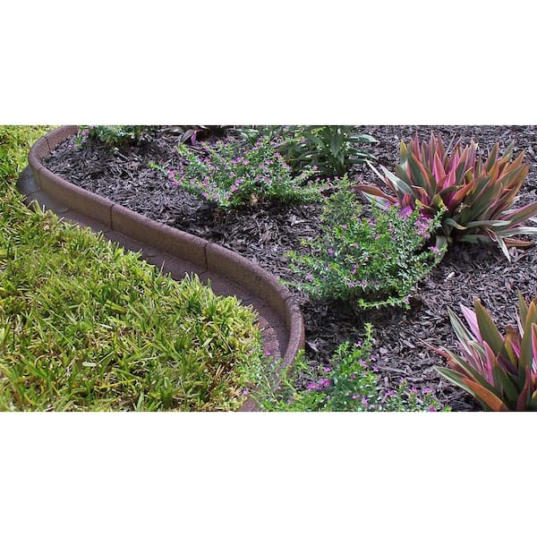Vigoro Landscape Edging EcoBorder Grey Rubber Flexible Garden Sturdy 6 Pack 4 ft 
