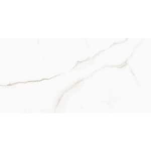 Sculpture White Flat Glossy 12.99 in. x 35.83 in. Ceramic Wall Tile (12.928 sq. ft. / case)