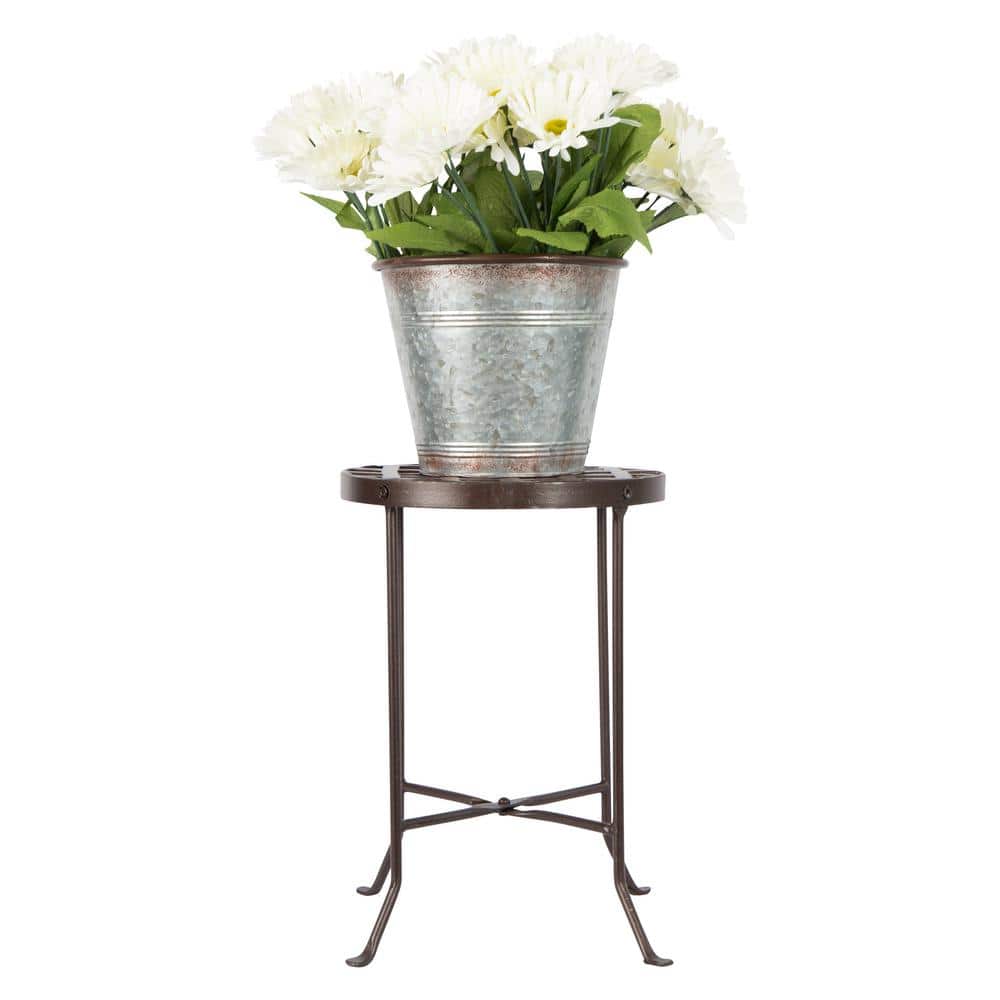 Medium Roman Bronze Wrought Iron Plant Stand