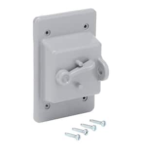 1-Gang Non-Metallic Weatherproof Toggle Switch Cover, Gray