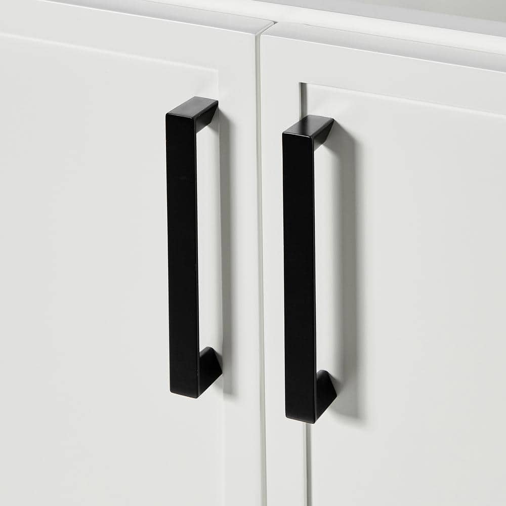 Kelly 66" White Wood Double Freestanding Vanity Cabinet