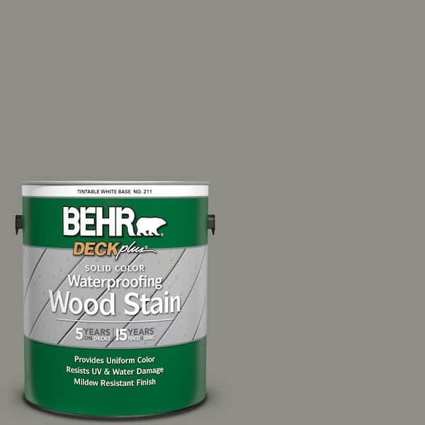 BEHR DECKplus 1 gal. #N370-5 Incognito Solid Color Waterproofing Exterior Wood Stain