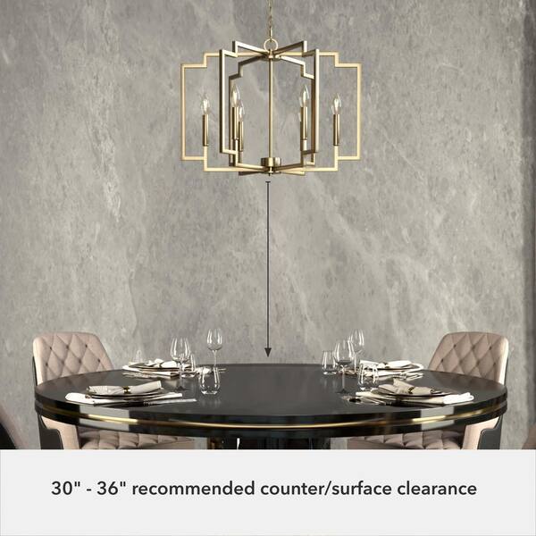 Hunter Zoanne 6-Light Alturas Gold Geometric Chandelier