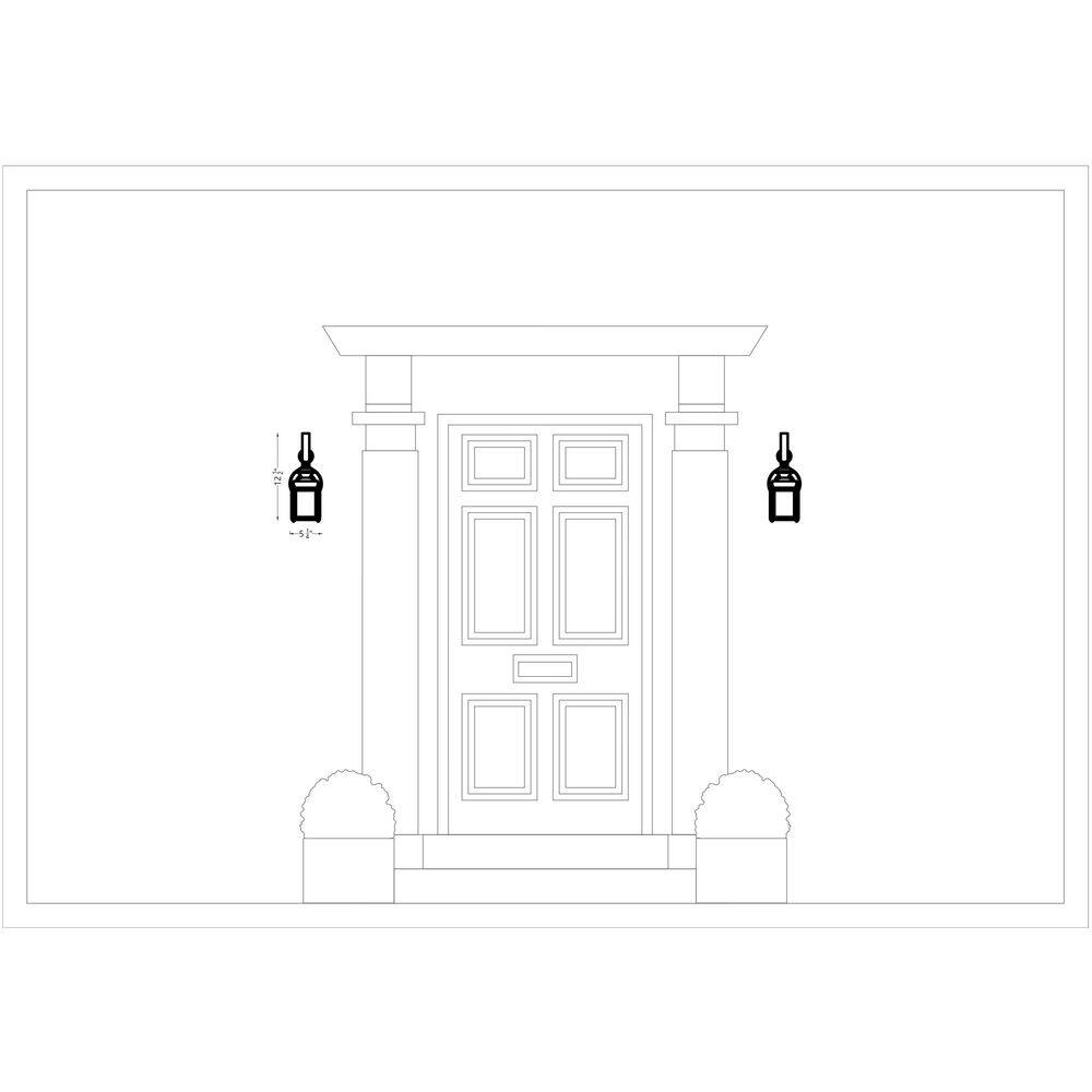 Jamestowne Traditional Black Outdoor Wall Sconce with Energy Star
