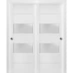 Sartodoors 1422 60 in. x 80 in. 1 Panel White Finished Pine Wood ...