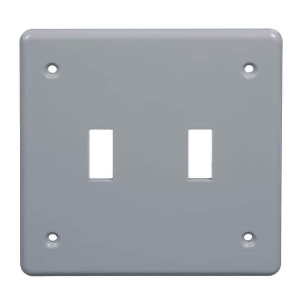 Carlon 2-Gang Gray Weatherproof Switch Receptacle Box Cover (E98DTSCR)