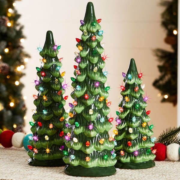 【美品・未開封】Parm Tree パームツリー　レモニ－&シュパのセット Sterling 2 ft., 3 ft. and 4 ft. Pre-Lit Alpine Artificial